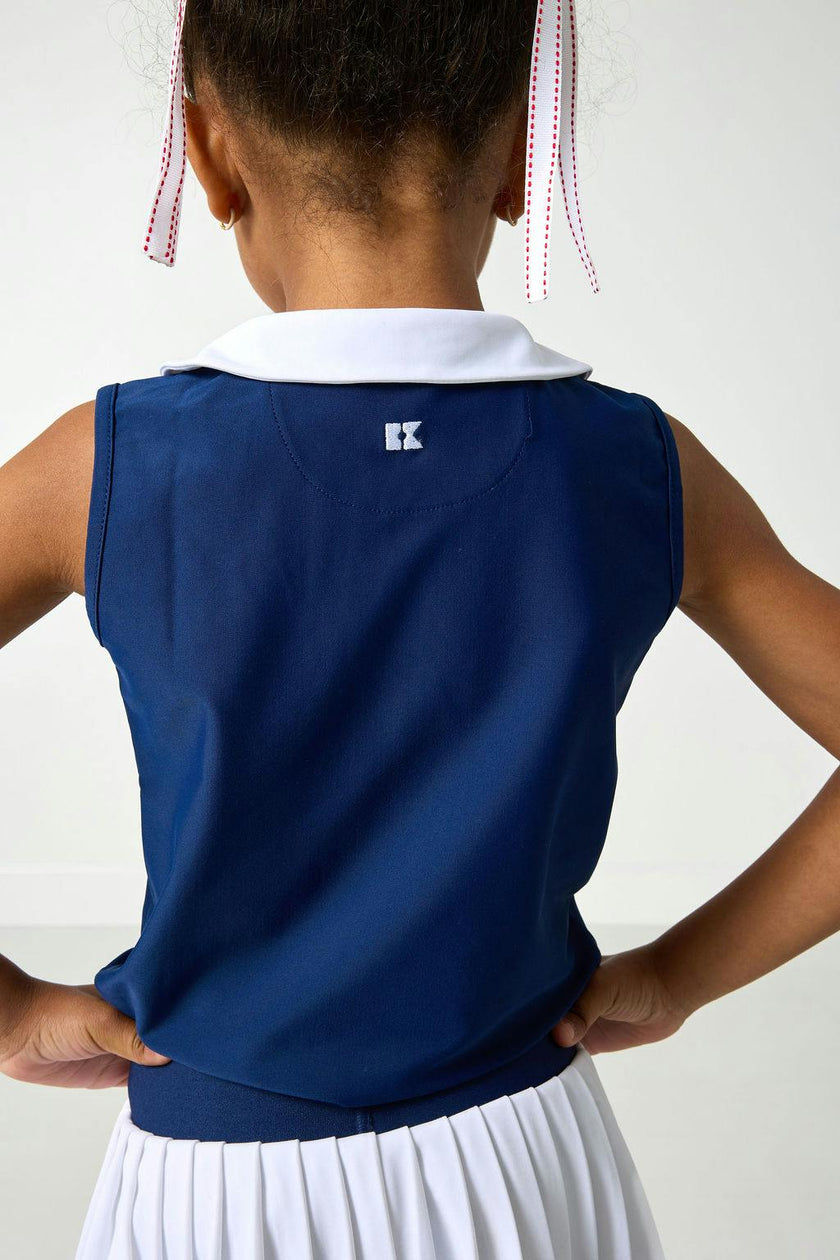 navy/white girly girl tank