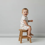 Organic Short Zip Romper - Cars