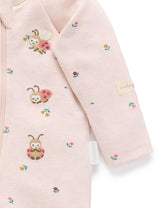 Thick Zip Growsuit Set Sweet Pea Print