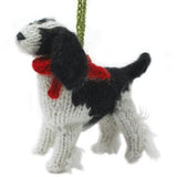 Spaniel Dog Hand Knit Christmas Ornament