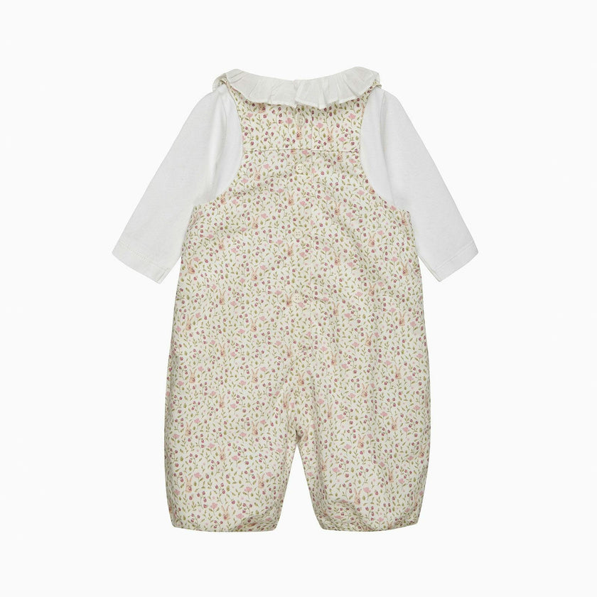 Baby Smocked Overalls Set in Bunny