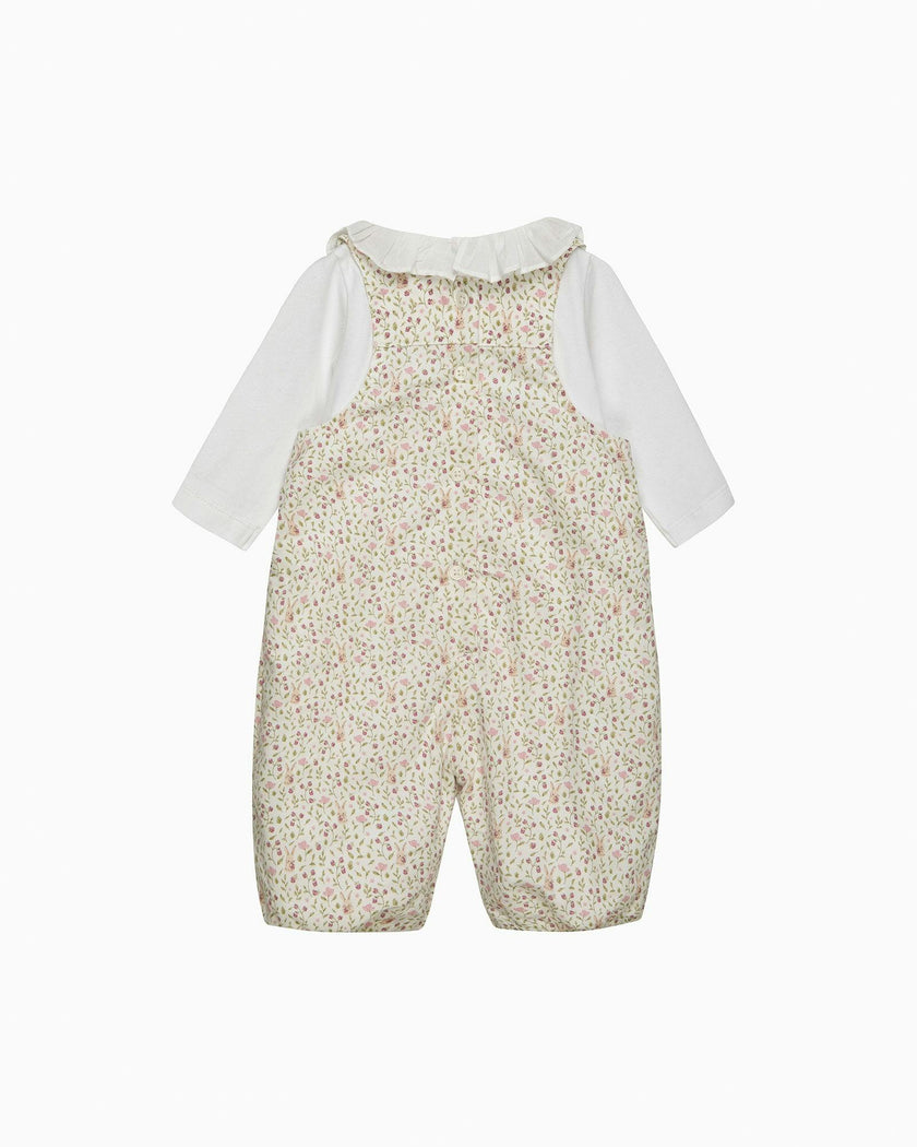 Baby Smocked Overalls Set in Bunny