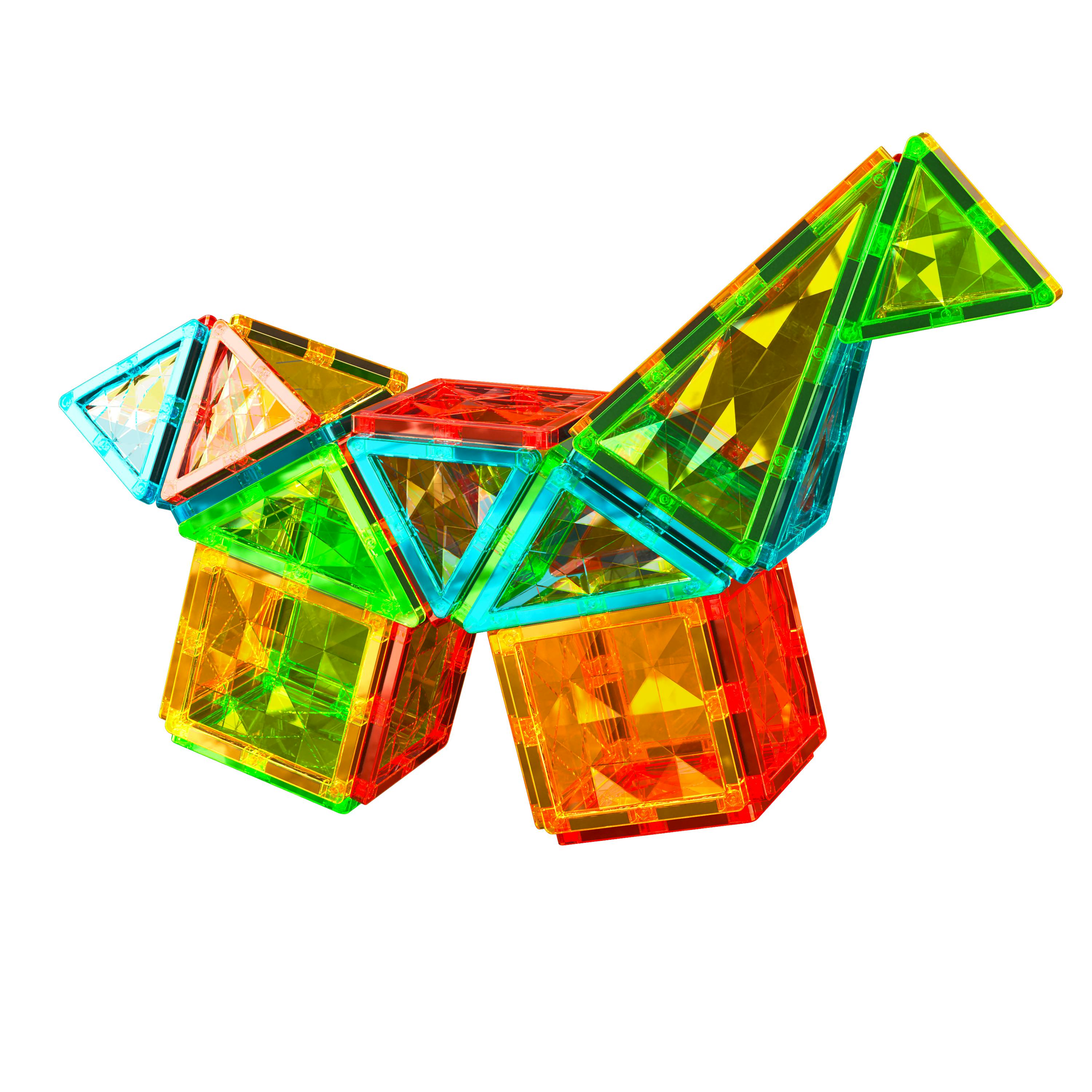 Geomag Magnetic Tiles Gems Rocket 32 Piece Set