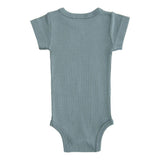 Blue Teal Short Sleeved Modal Bodysuit