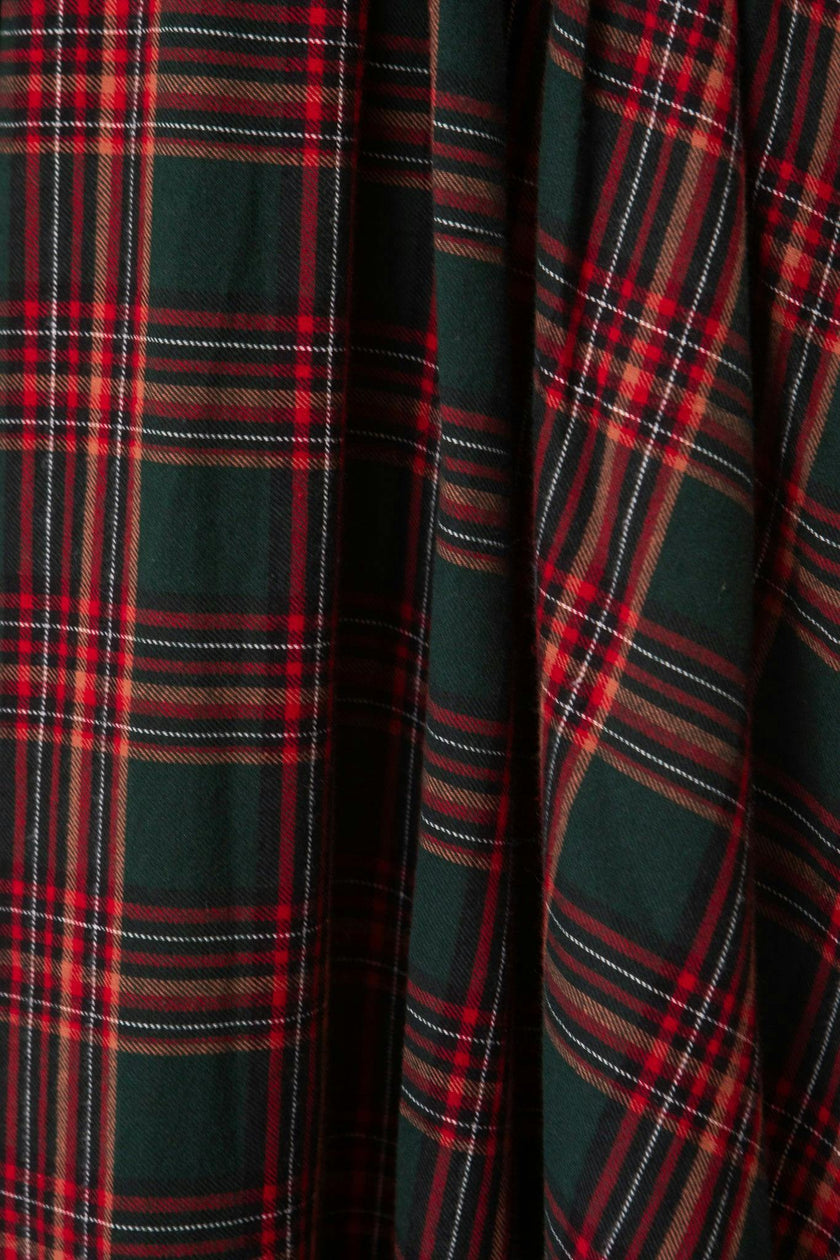 Hattie Dress in Evergreen Plaid