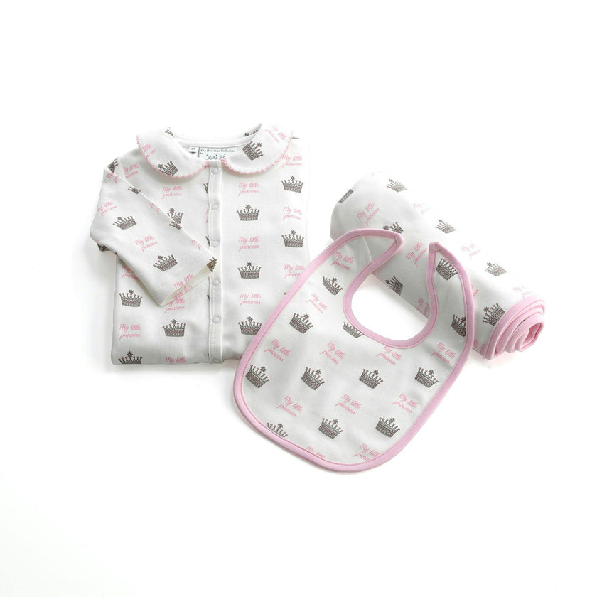 My Little Princess Babygro, Bib, and Blanket Set