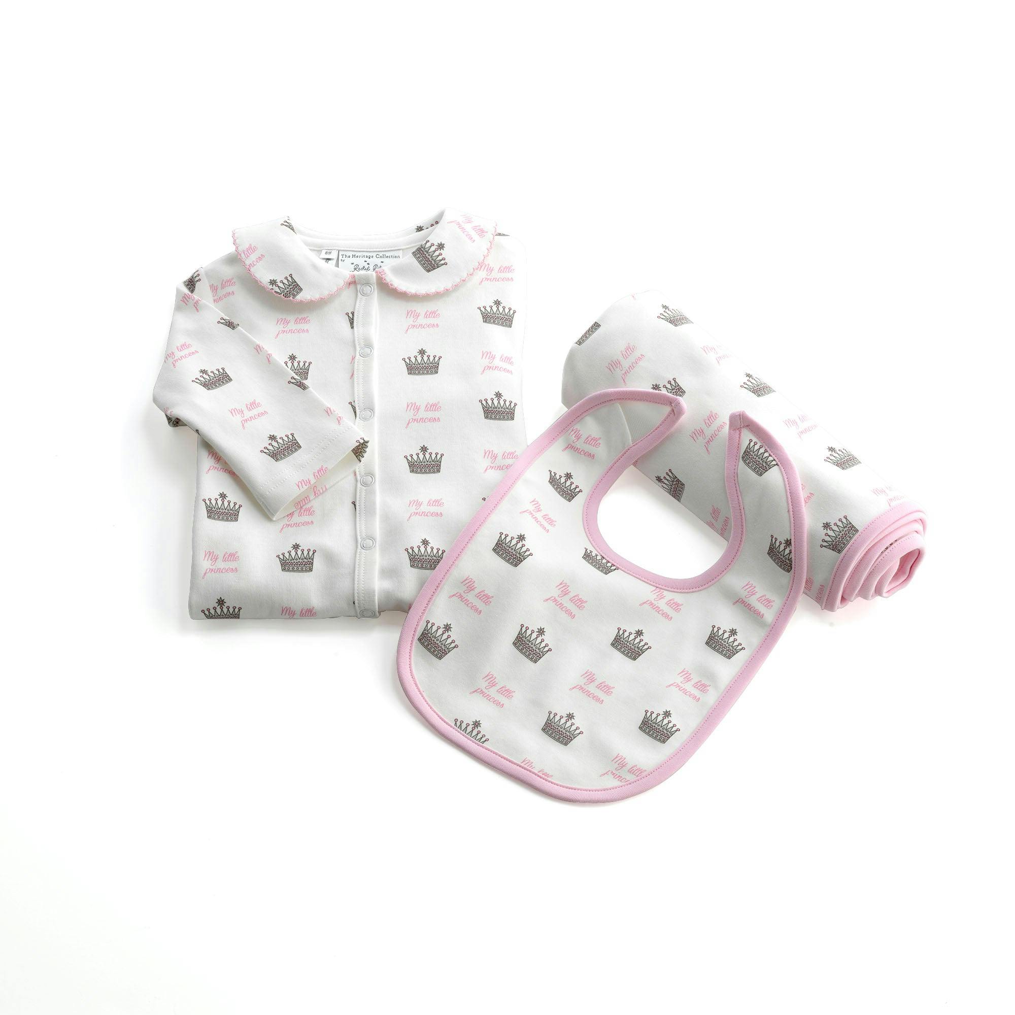 My Little Princess Babygro, Bib, and Blanket Set