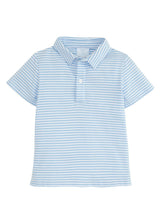Short Sleeve Polo - Light Blue Stripe