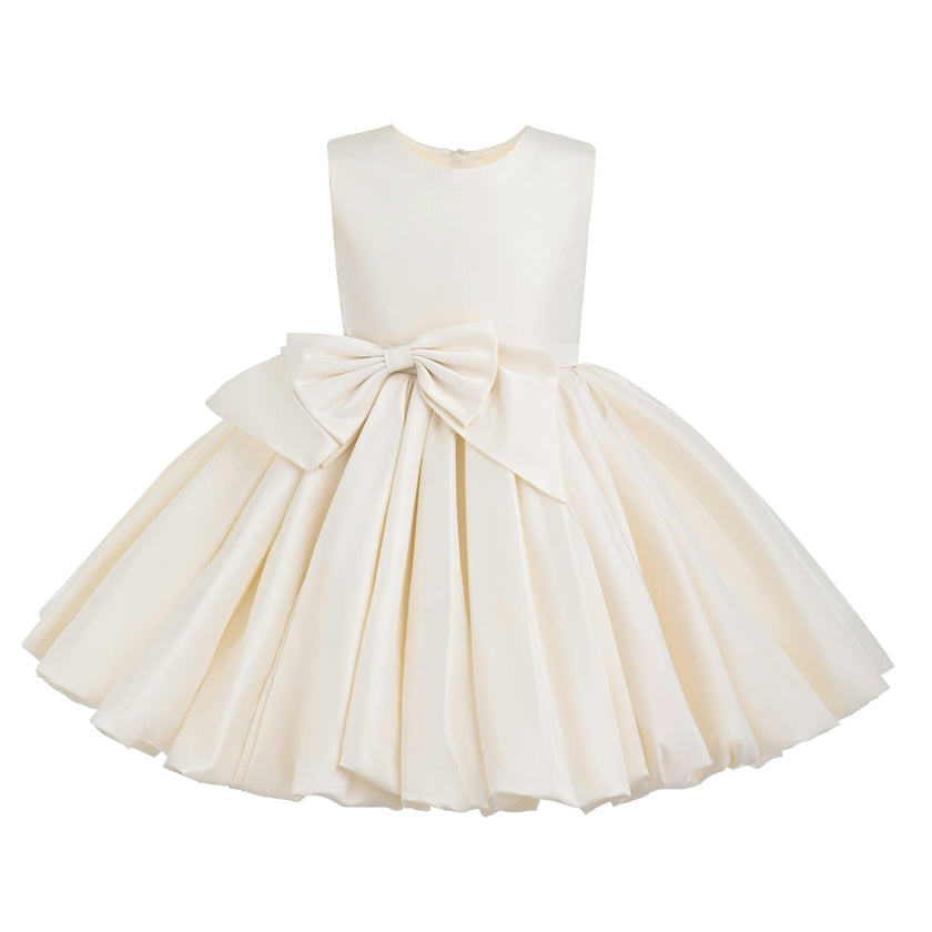 Ivory Kalina Tulle Pleated Dress