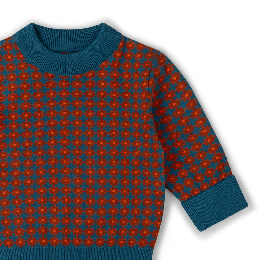 Ginger Squares Knitted Jumper, Multi