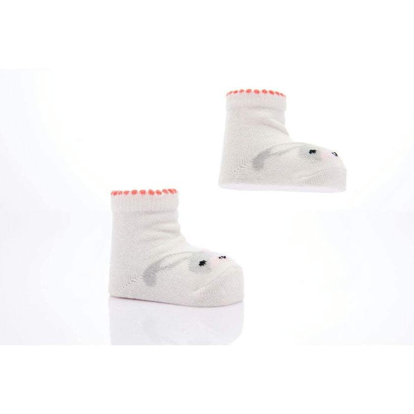Orange 3pc Hello Bunny Socks Set