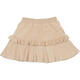 Velour Tired Ruffle A-Line Short Skirt