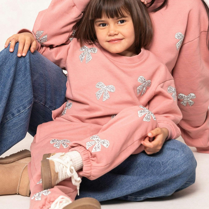 Mini Micah Jogger Sweatpants in Pink