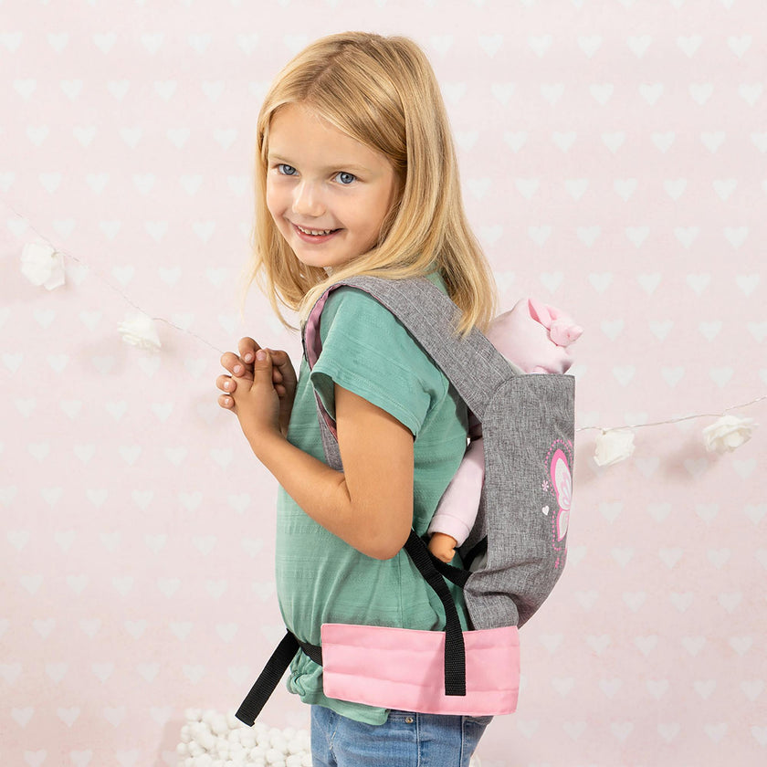 Bayer Design Dolls: Carrier Modern Design - GY,PK,Butterfly