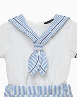 Edward Sailor Set in Pale Blue Stripe
