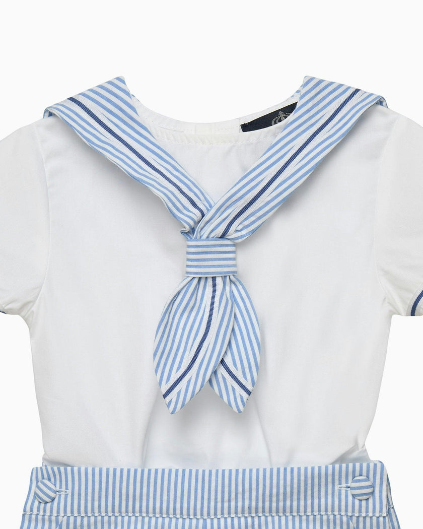 Edward Sailor Set in Pale Blue Stripe