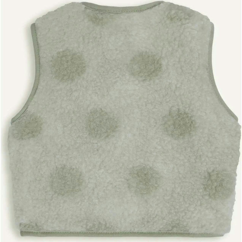 children's merino wool vest - stone grey