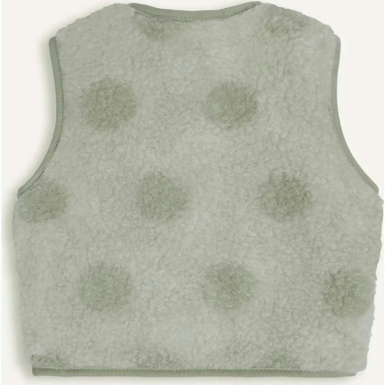 children's merino wool vest - stone grey