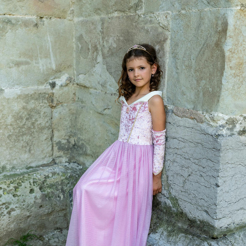 Velvety Soft Sleeping Sweetheart Princess Gown with Arm Warmers