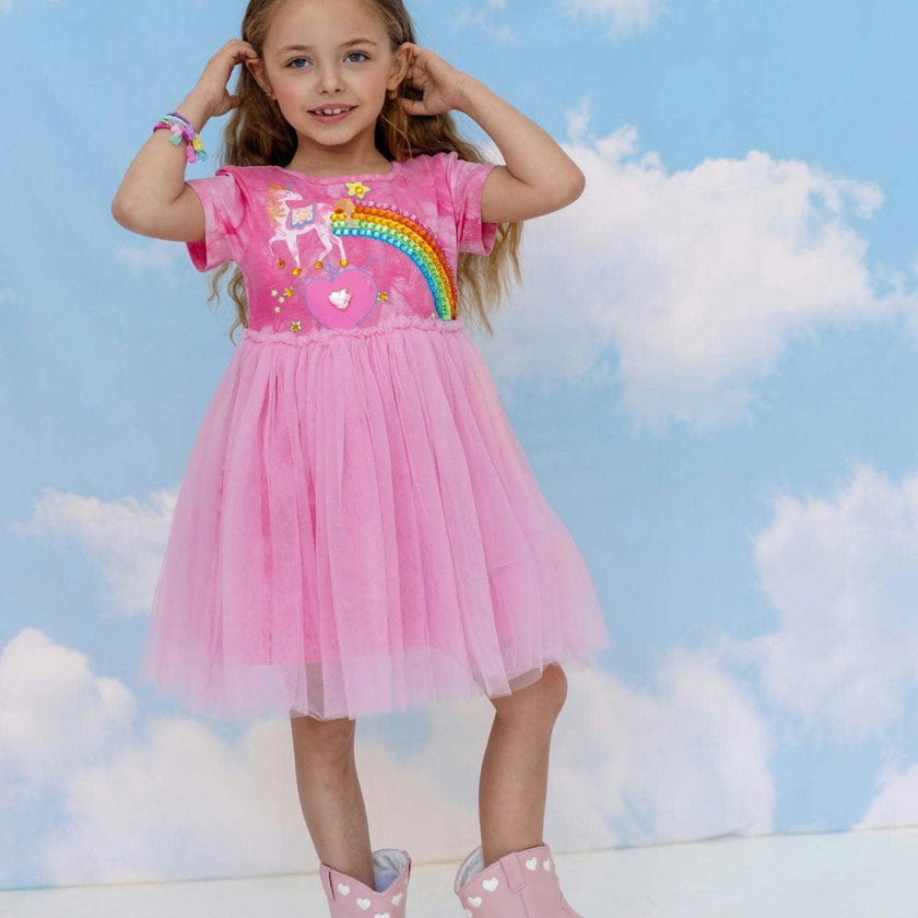 Rainbow Gem Tie Dye Dress