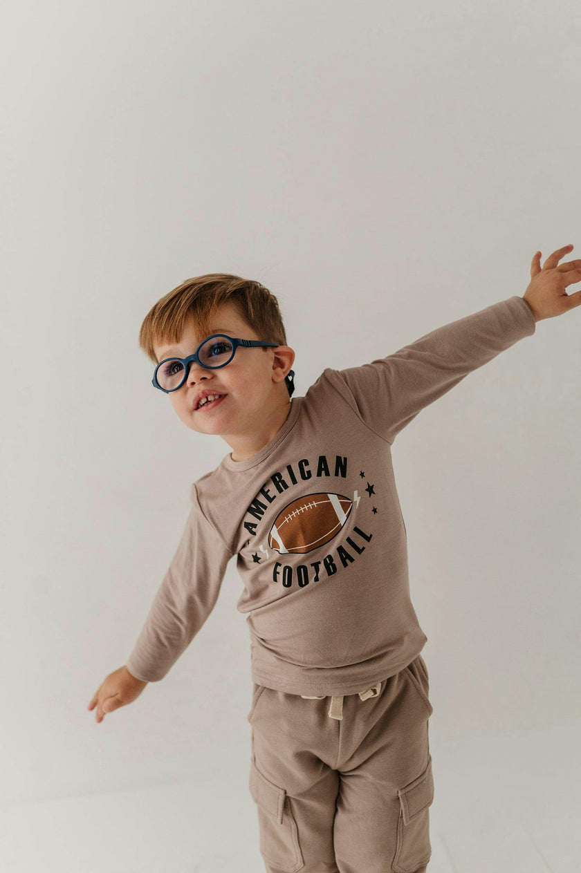 Boys Long Sleeve Tee in American Football