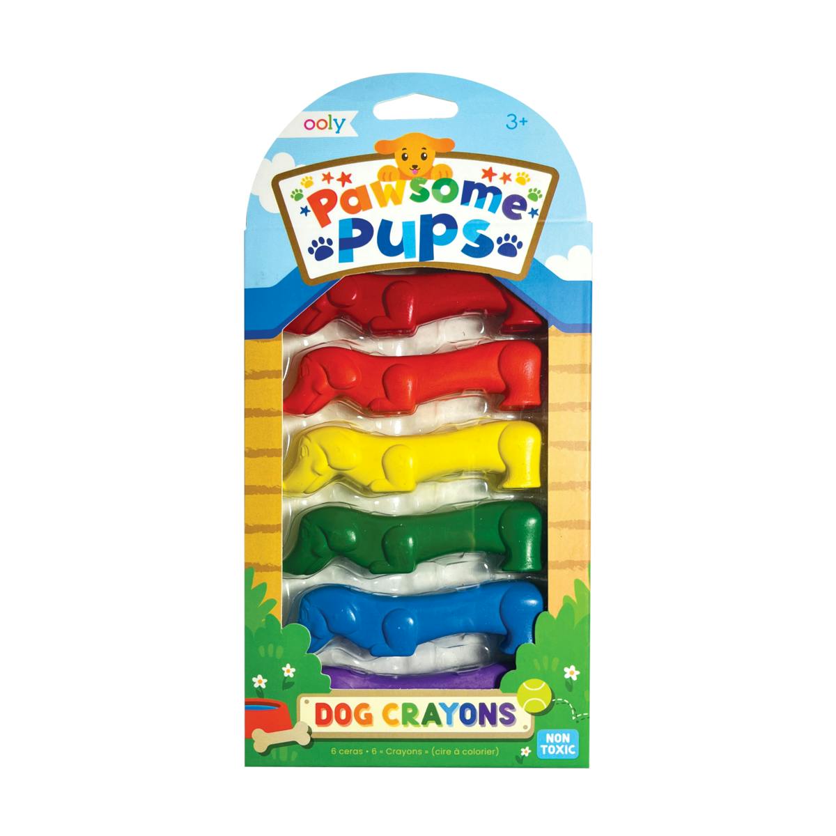 Pawsome Pups Dog Crayons - Set of 6