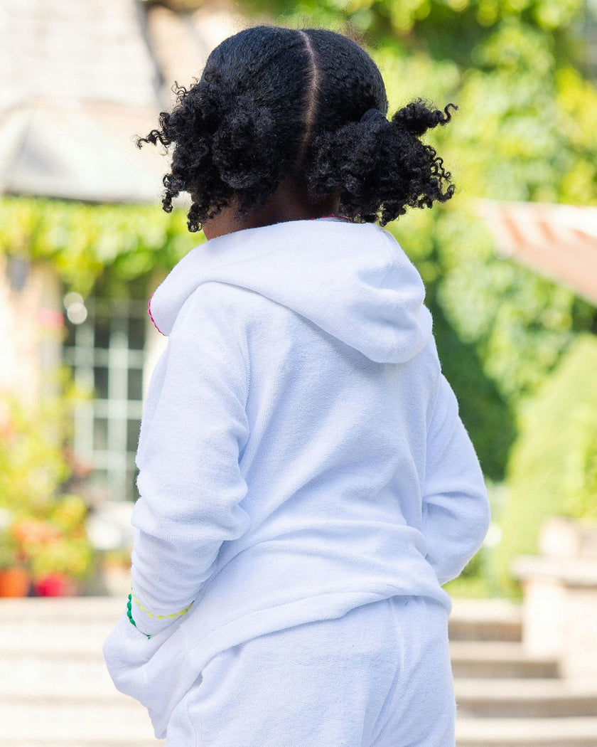 Terry Hoodie With Pom Poms