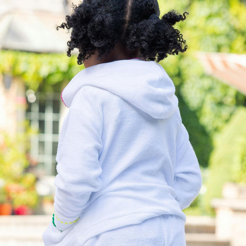Terry Hoodie With Pom Poms