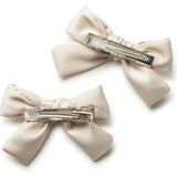 Rosa Vintage Satin Double Bow Clips
