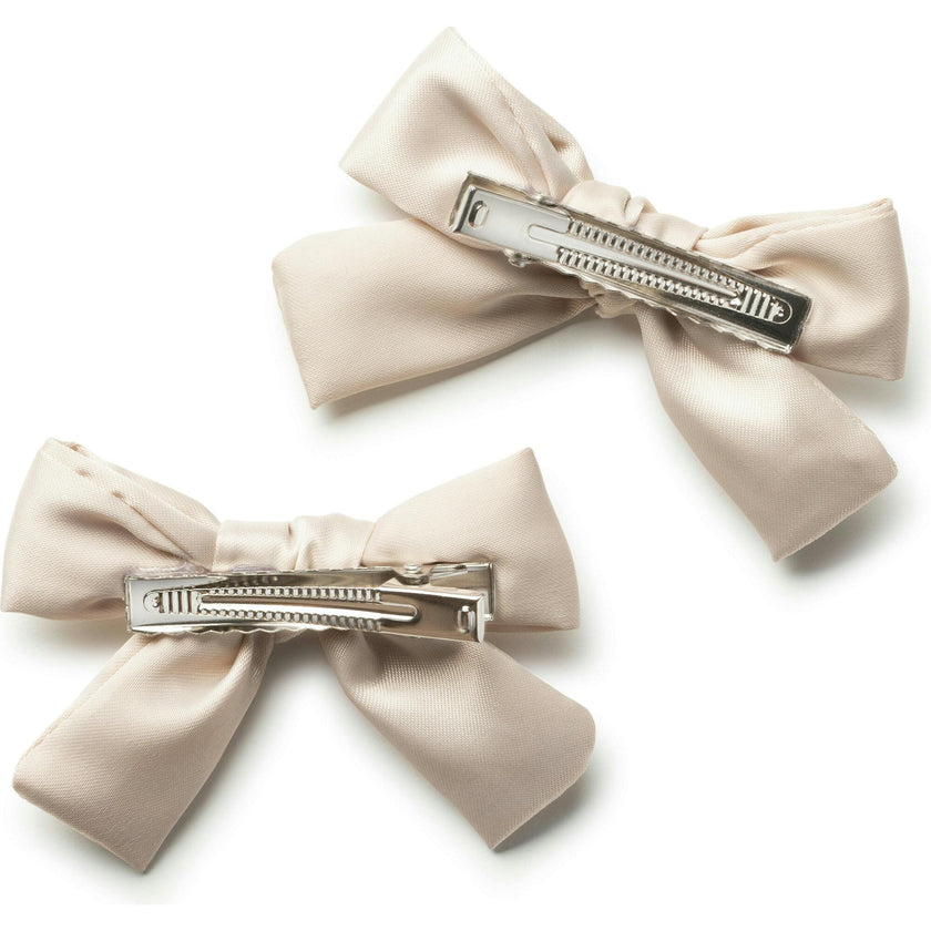 Rosa Vintage Satin Double Bow Clips