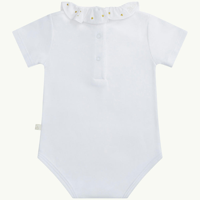 Angel Wing™ & Heart Ruffle Collar Onesie