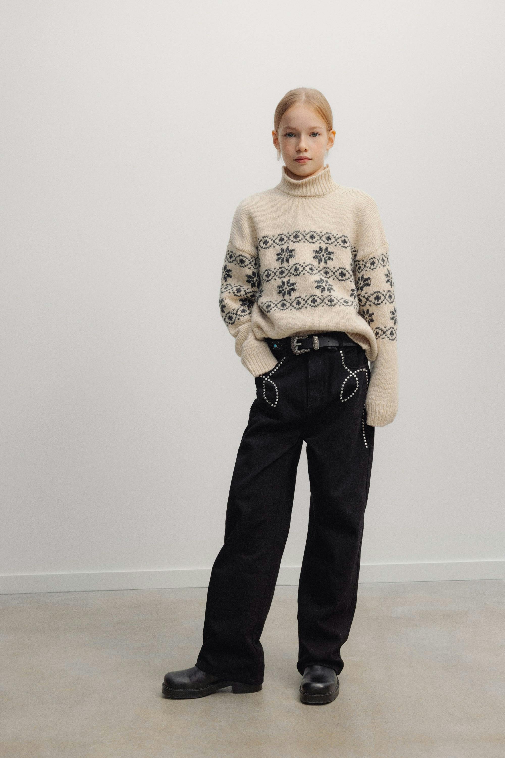 TNS  Denim Teen Studded Trouser