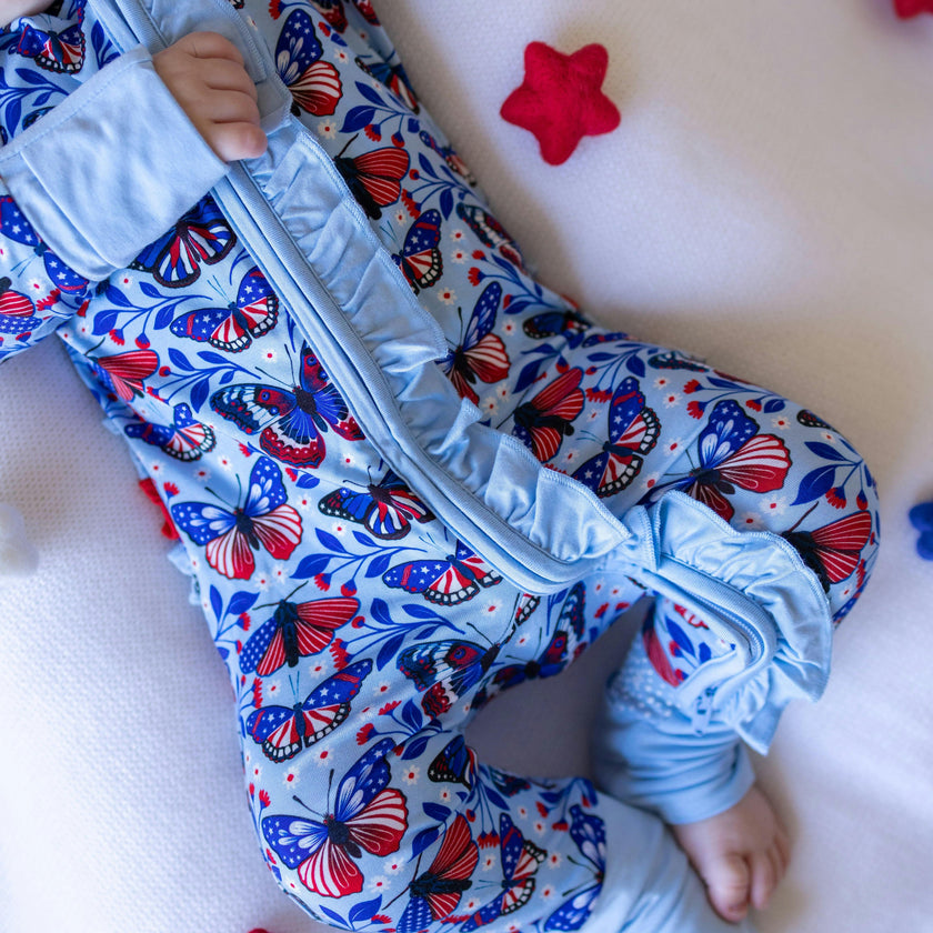 Liberty Wings Ruffle Snoozer