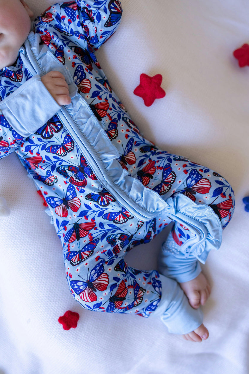 Liberty Wings Ruffle Snoozer