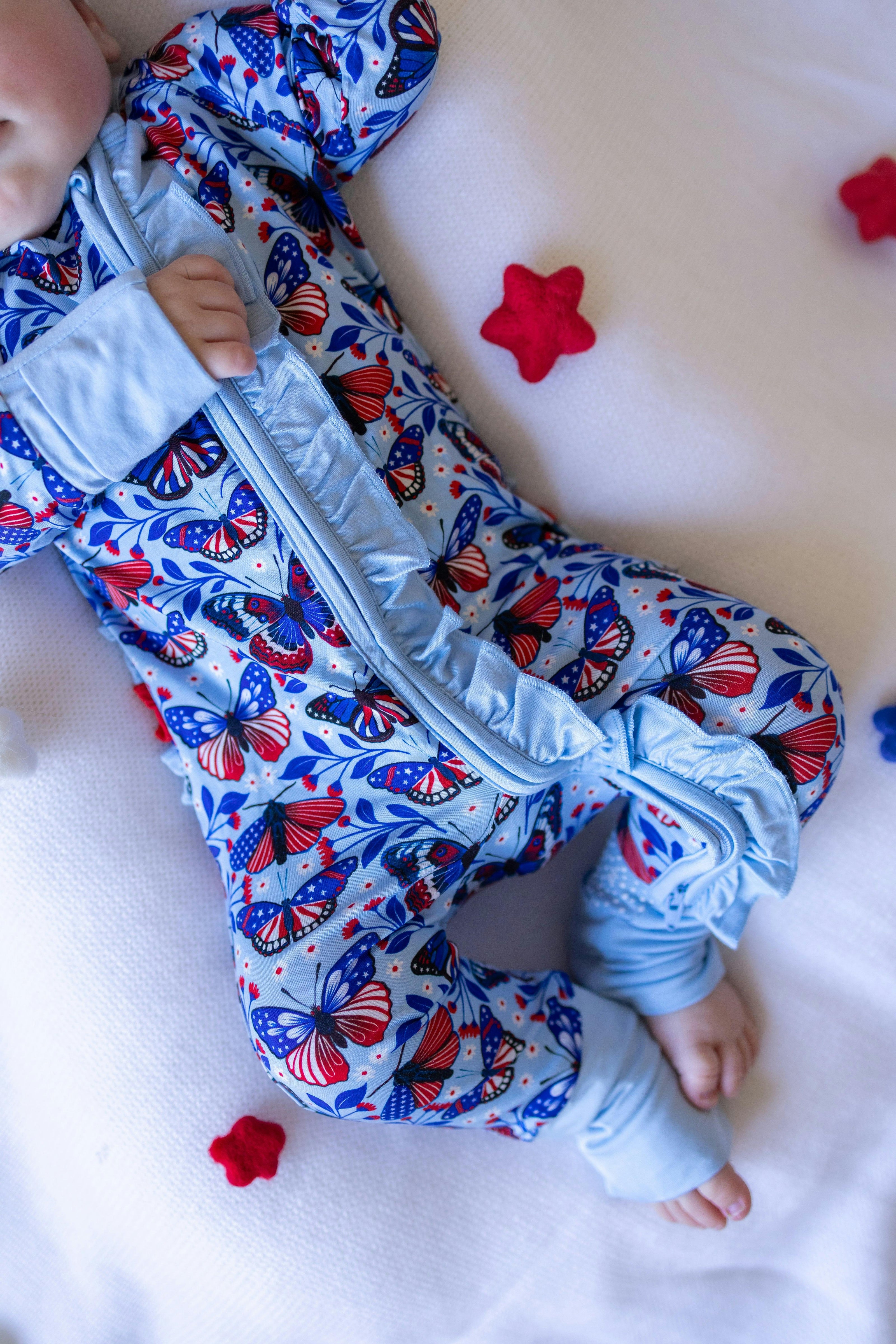 Liberty Wings Ruffle Snoozer
