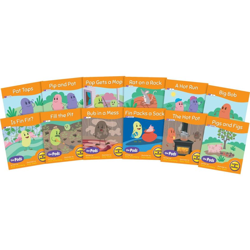 Decodable Readers The Pods - Phase 2 Letter Sounds: The Science of Reading