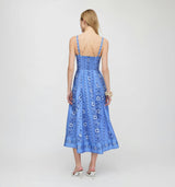 The Margot Dress - Blue Arcadia Border
