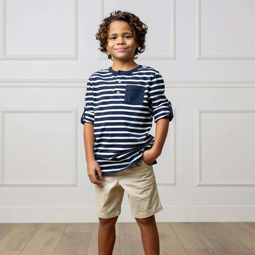 Organic Uniform Stretch Chino Short, Beige