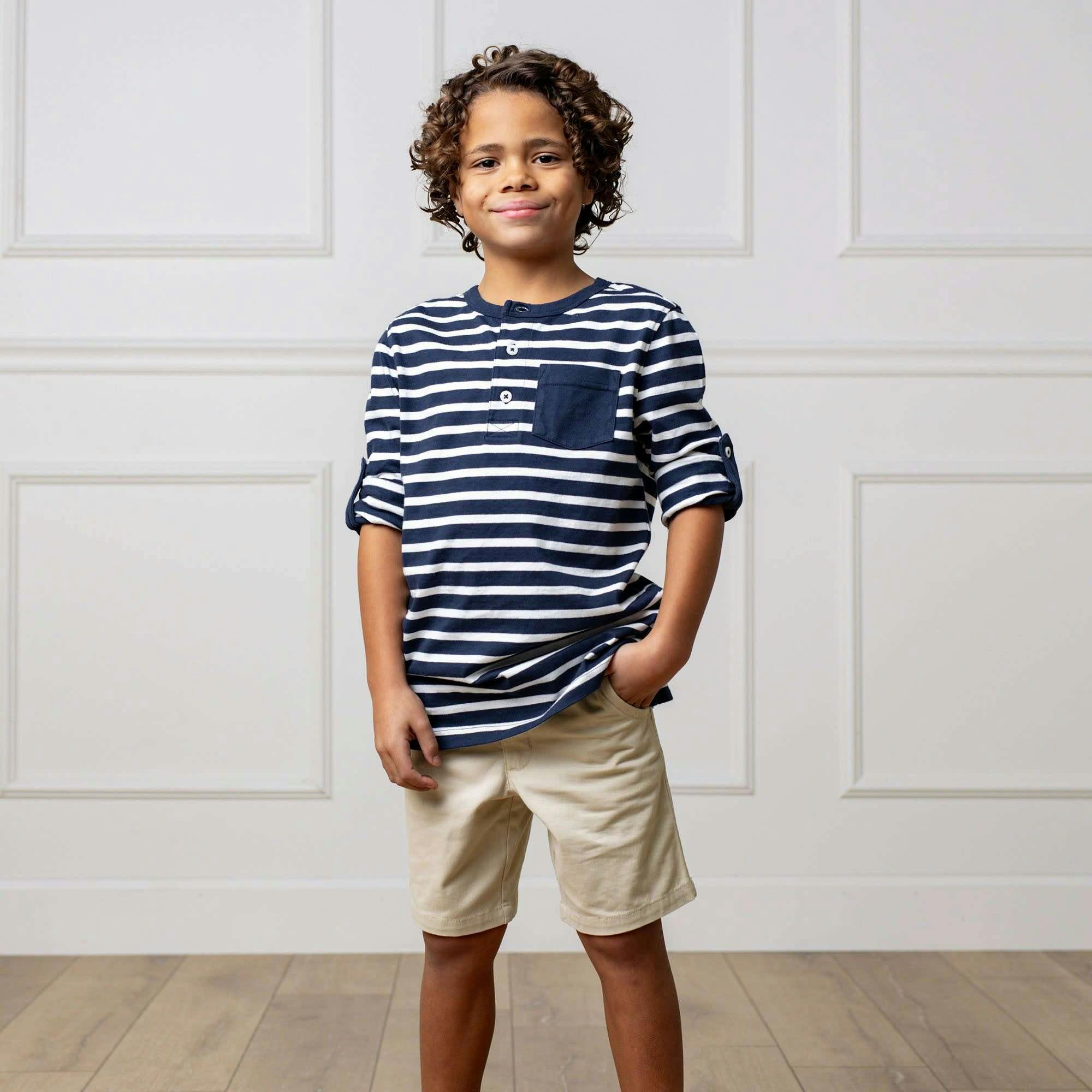Organic Uniform Stretch Chino Short, Beige