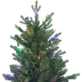 4.5-Foot Pre-Lit Multi-Colored LED Jackson Pine Tree