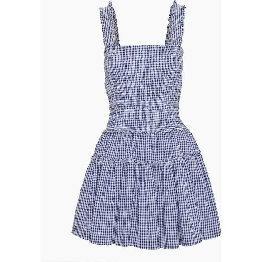 The Azalea Mini Nap Dress - Navy Gingham