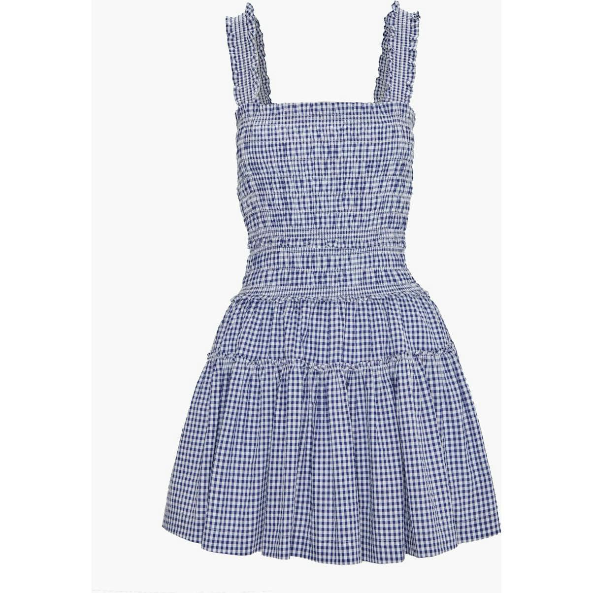 The Azalea Mini Nap Dress - Navy Gingham