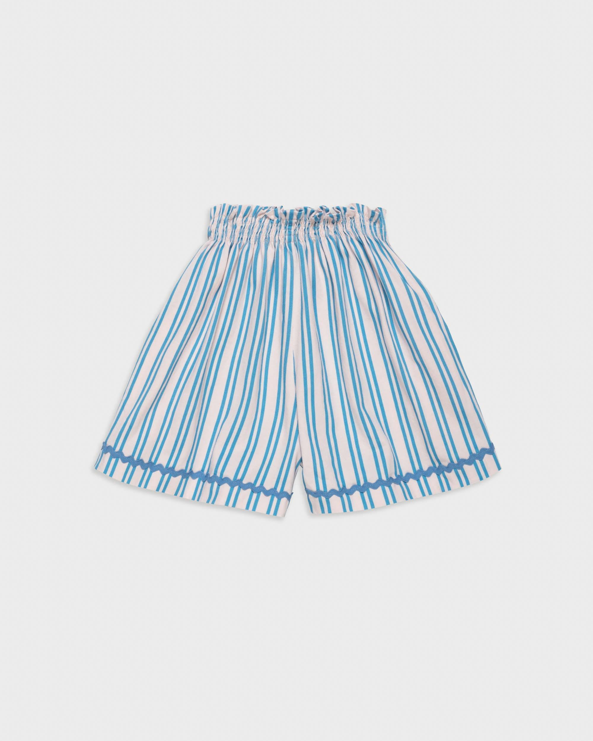 Flutter Shorts in Pink Cloud Stripe