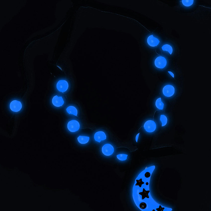 Blue Moon Glow In The Dark Necklace