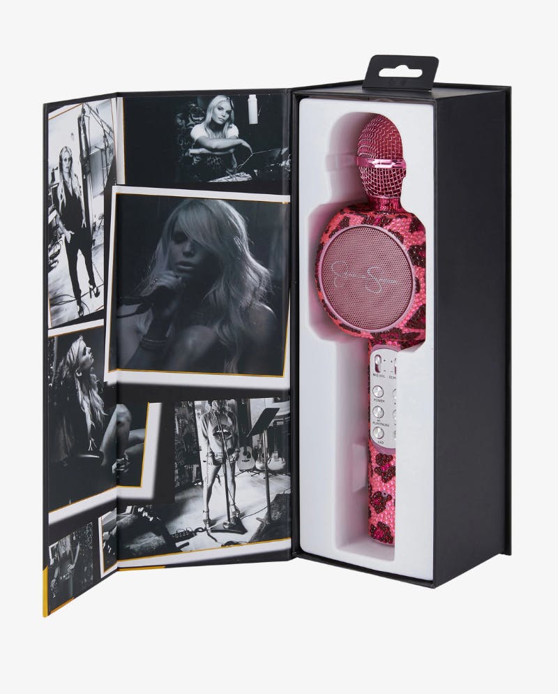 Jessica Simpson Pink Leopard Bling Wireless Microphone