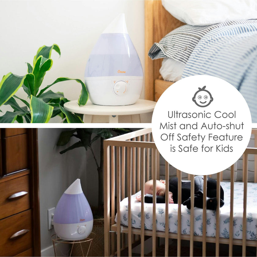 Ultrasonic Cool Mist Drop Shape Humidifier