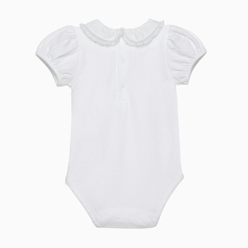 Baby Short-Sleeved Evelyn Trim Bodysuit