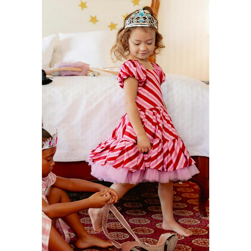Mini Scottie Dress in Candy Cane Stripes