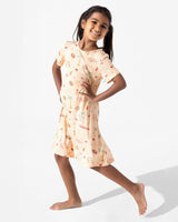 Minecraft: Summer Vibes Bamboo Girls' Short Sleeve Dress