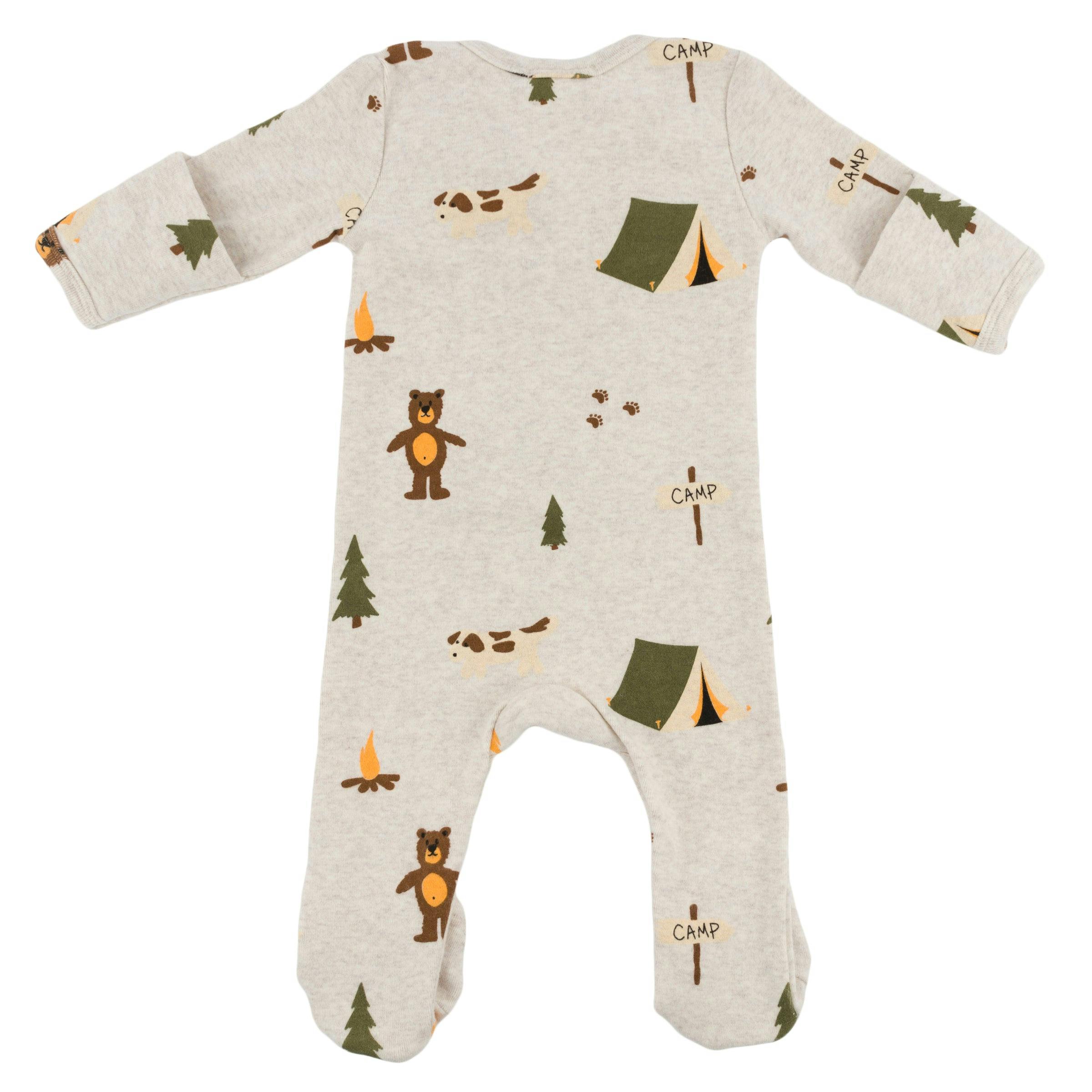 Camping Print Pocket Onesie